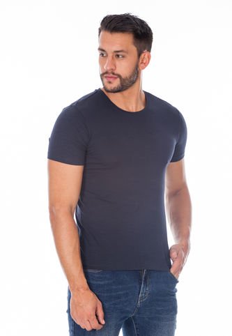 Camiseta Básica Color Azul Para Hombre DREAMER