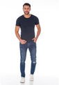 Camiseta Básica Color Azul Para Hombre de DREAMER
