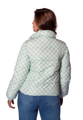 Chaqueta A Cuadros Verde Para Mujer