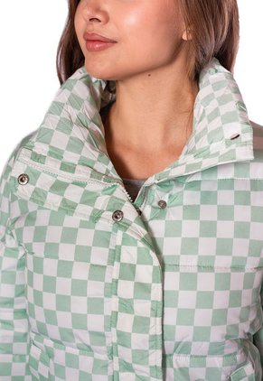 Chaqueta A Cuadros Verde Para Mujer