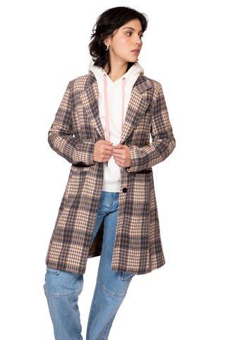 ABRIGO PAÑO CON SOLAPA A CUADROS DREAMER