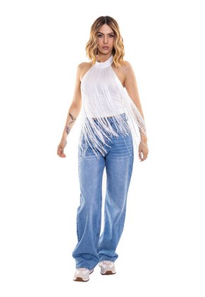 BLUSA CON TIRAS PARA MUJER