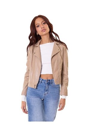 Cazadora Biker Efecto Piel