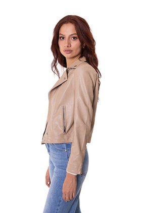 Cazadora Biker Efecto Piel