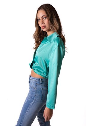Blusa En Satín Para Mujer
