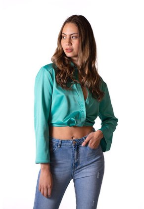 Blusa En Satín Para Mujer