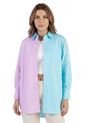 Camisa Overzise Doble Tono Morado Para Mujer de DREAMER