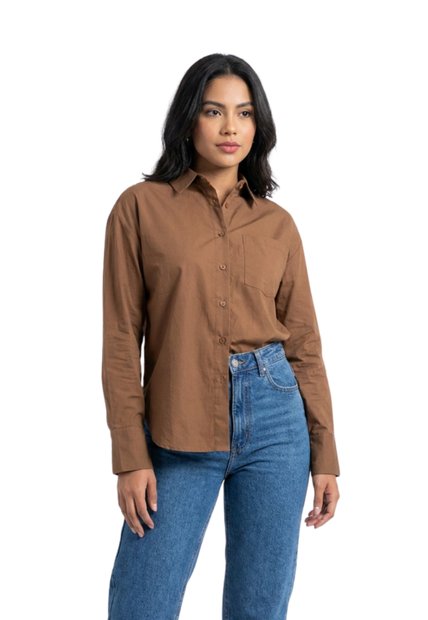 CAMISA POPELIN CAFE