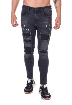 Jean Slim Fit Con Rotos Para Hombre