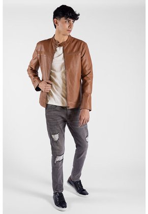 Chaqueta Tipo Cuero Para Hombre