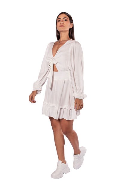 Vestido Corto Cuello V