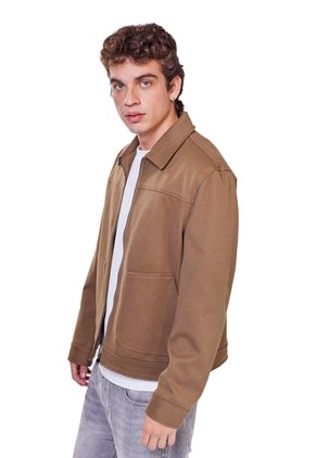 CHAQUETA TAUPE ZIP