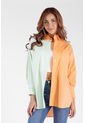 Camisa Overzise Doble Naranja Tono de DREAMER