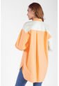 Camisa Overzise Doble Naranja Tono de DREAMER