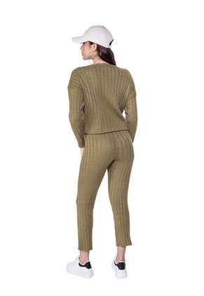 Set Comfy Tejido Verde Para Mujer