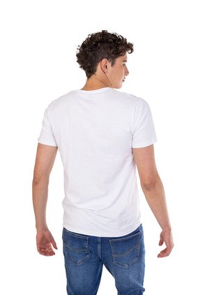 Camiseta Básica Color Blanco Para Hombre