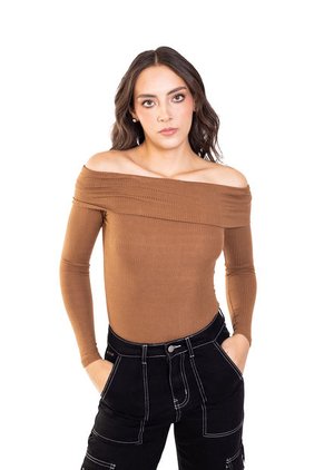 BLUSA MANGA LARGA CUELLO BANDEJA