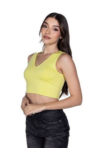 Top Basic Cuello V Para Mujer DREAMER