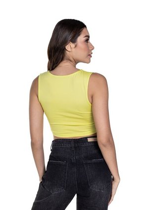 Top Basic Cuello V Para Mujer