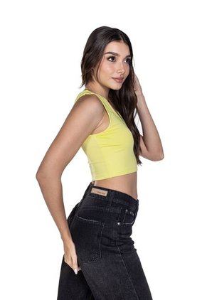 Top Basic Cuello V Para Mujer