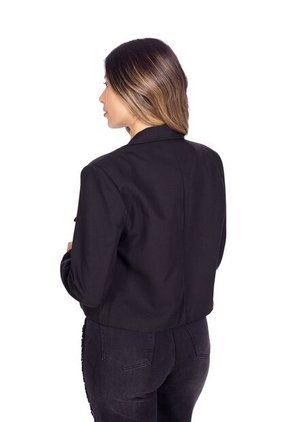 Chaqueta Casual De Bolsillos Frontales Para Mujer