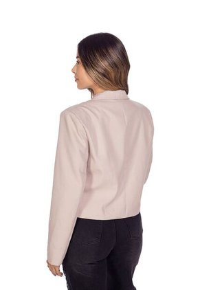 Chaqueta Casual De Bolsillos Frontales Para Mujer