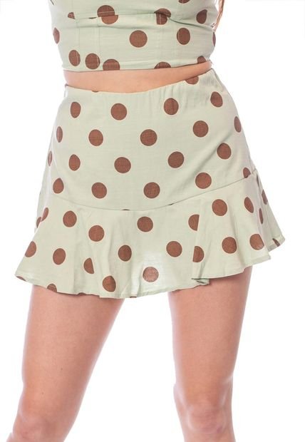 Falda Con Lunares Para Mujer