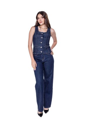 CHALECO DAMA DENIM