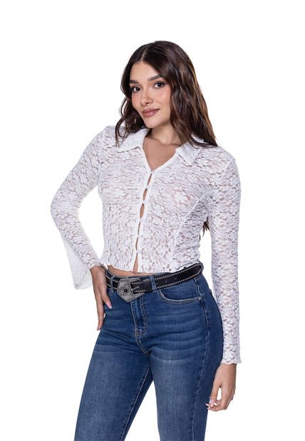BLUSA EN ENCAJE