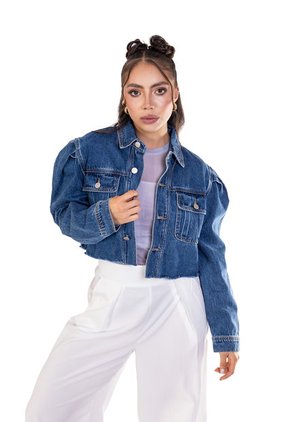 Chaqueta Denim Para Mujer