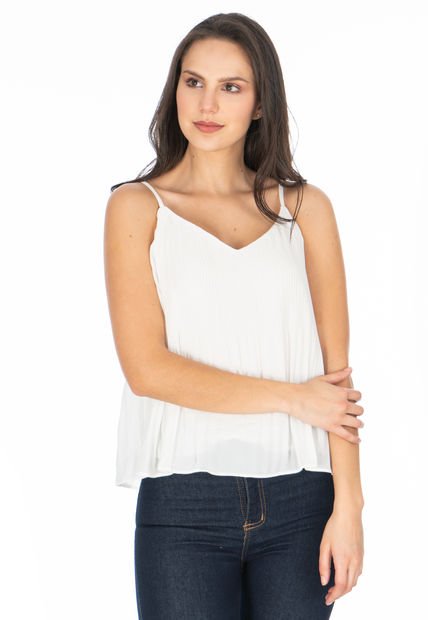 blusa de tiras blanca