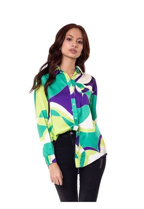 Camisa En Satín Print