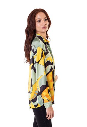 Camisa En Satín Print