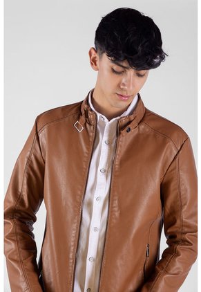 Chaqueta Tipo Cuero - Hombre