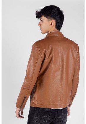 Chaqueta Tipo Cuero - Hombre