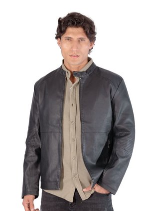 Chaqueta Tipo Cuero Para Hombre