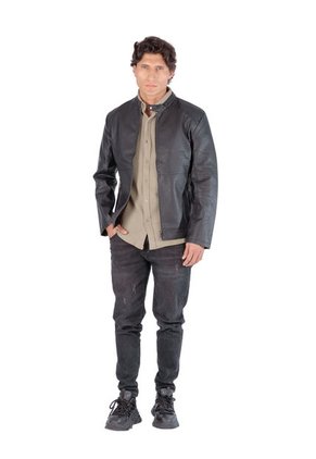 Chaqueta Tipo Cuero Para Hombre
