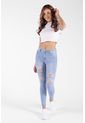 Jean High Waist Con Desgaste de DREAMER