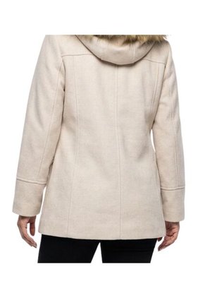 Abrigo Largo Con Capucha De Peluche Para Dama