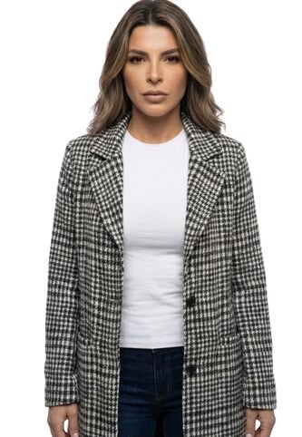 Abrigo Paño Con Solapa A Cuadros DREAMER