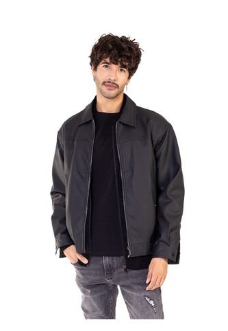 Chaqueta Biker Efecto Cuero Para Hombre 45080379 - SevenSeven