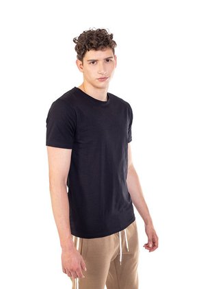 Camiseta Básica Color Negro Para Hombre