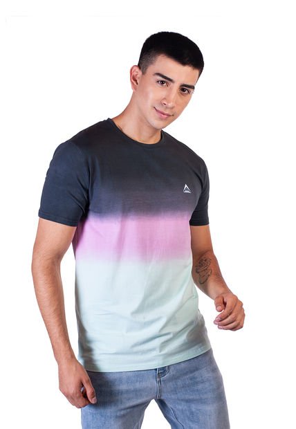 Camiseta Degrade  Manga Corta Hombre