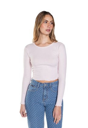 BLUSA MANGA LARGA BASICA PARA MUJER