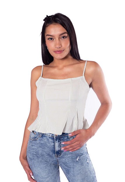 Blusa A Cuadros Para Mujer