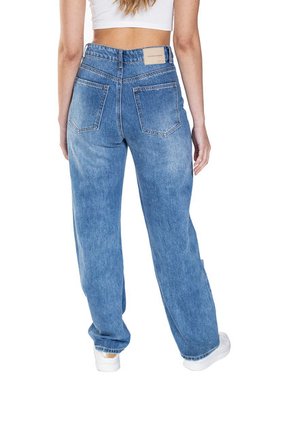 JEANS WIDE LEG PATCHWORK PARA MUJER