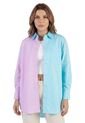 Camisa Overzise Doble Tono Morado Para Mujer de DREAMER