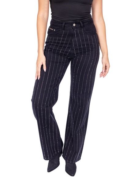 JEAN CON BRILLOS WIDE LEG