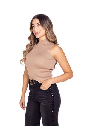 BLUSA CUELLO ALTO PARA DAMA