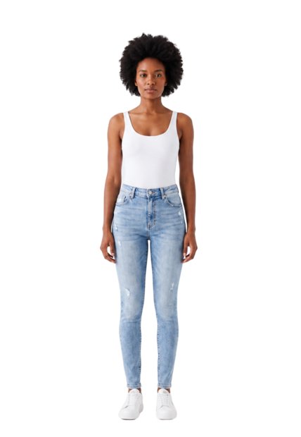 Jean Mujer Skinny Tiro Alto